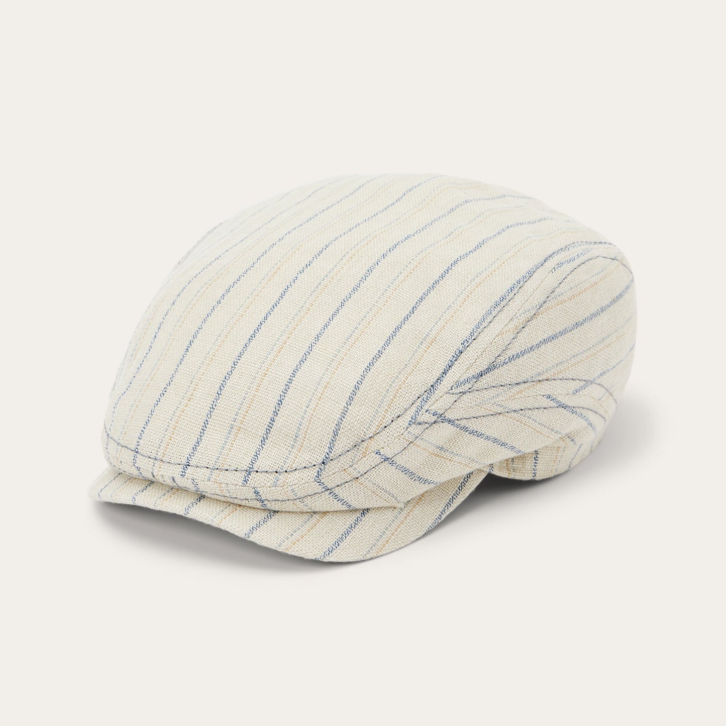 Striped Linen Driver Cap