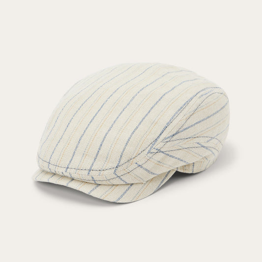 Striped Linen Driver Cap