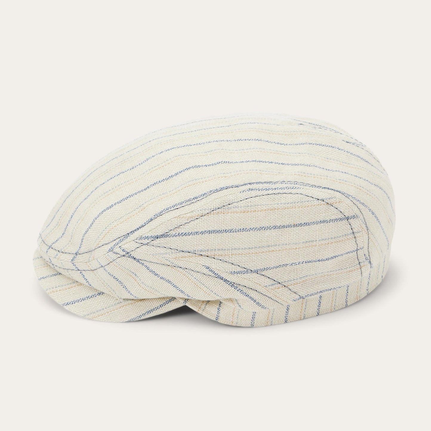 Striped Linen Driver Cap