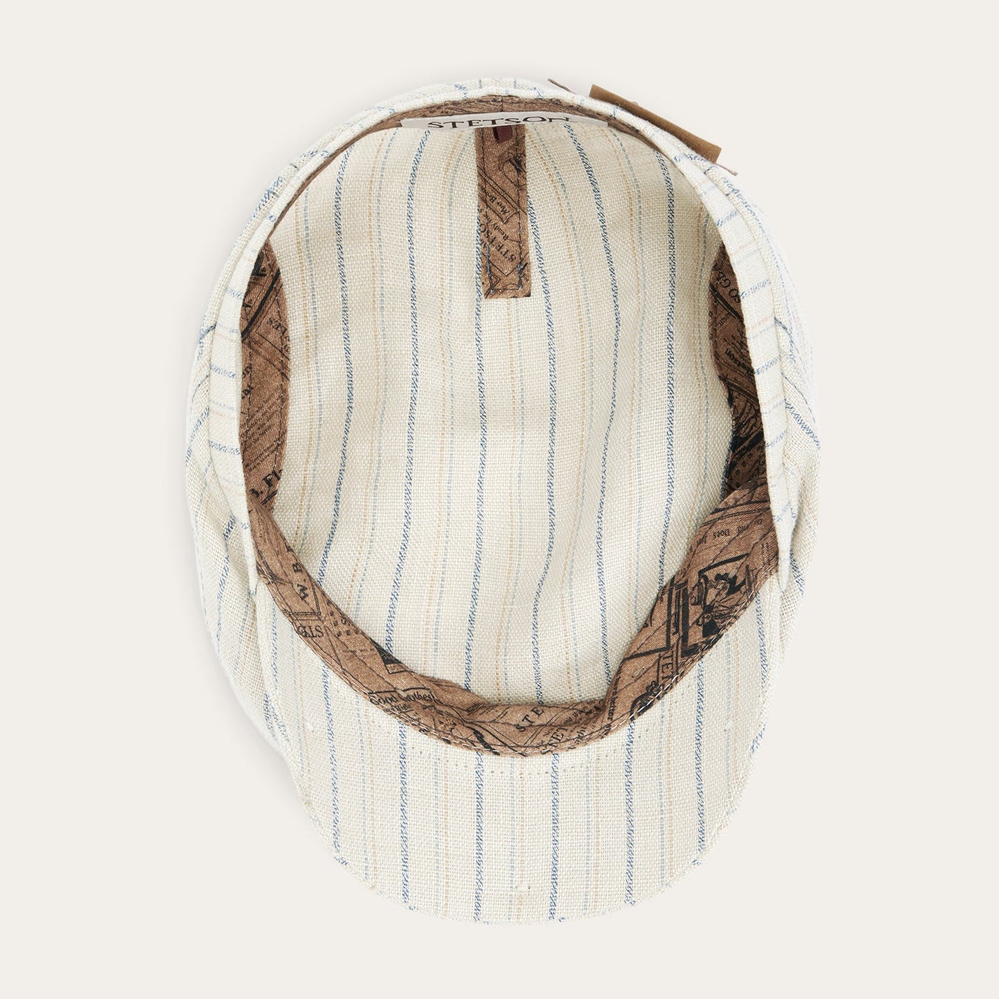 Striped Linen Driver Cap