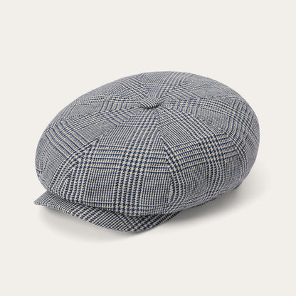 Glen Check Silk/Cotton 8Panel Cap