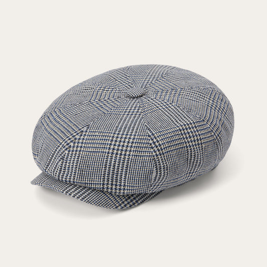 Glen Check Silk/Cotton 8Panel Cap