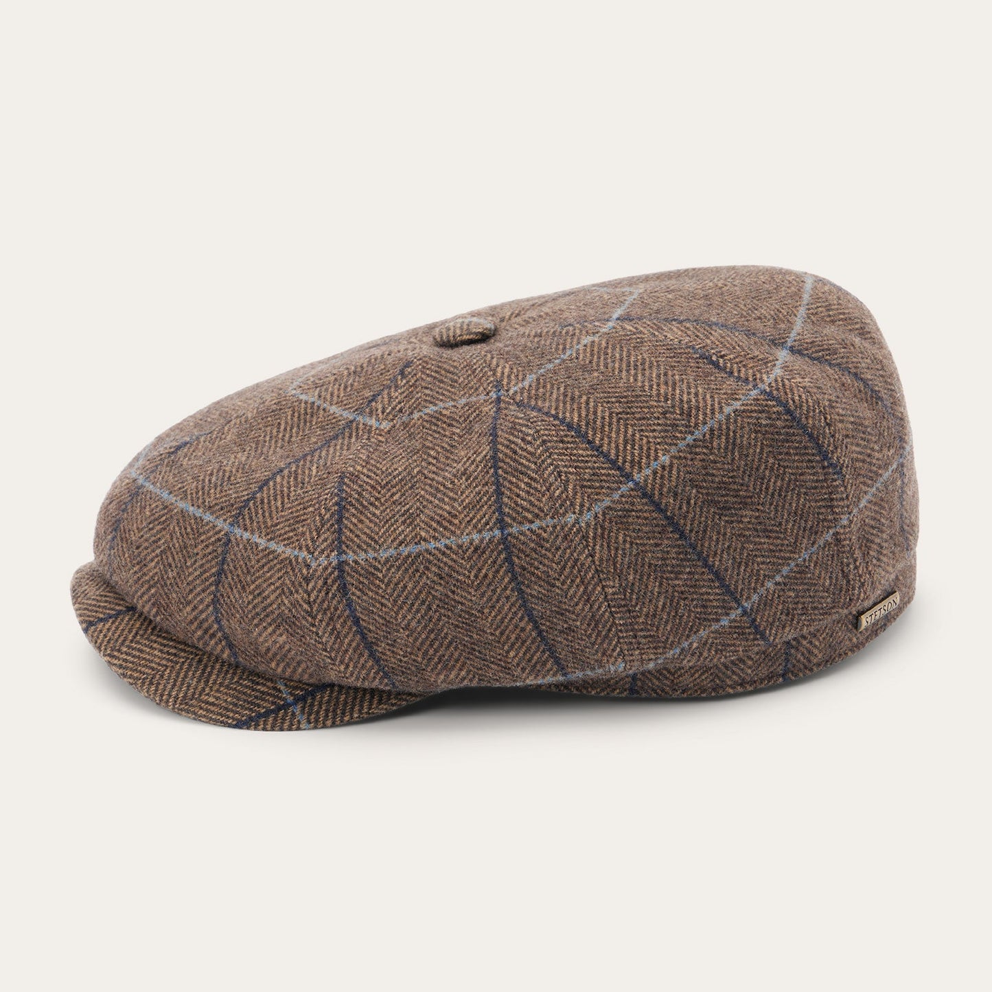 Wool Herringbone Hatteras Cap