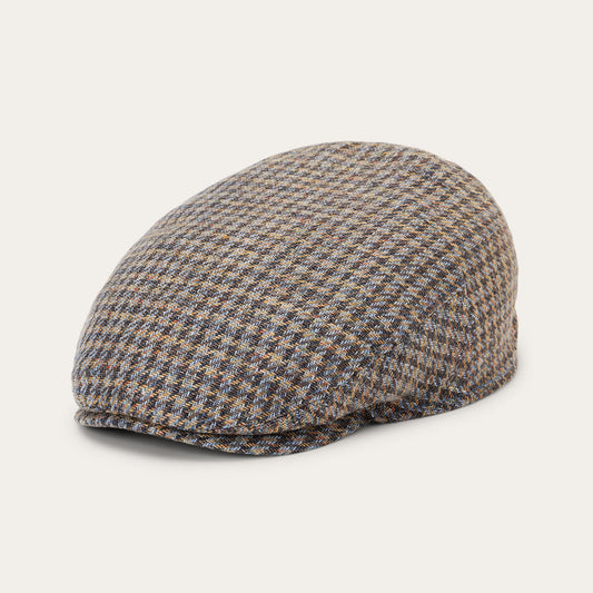 Linen/Cotton Houndstooth Driver Cap