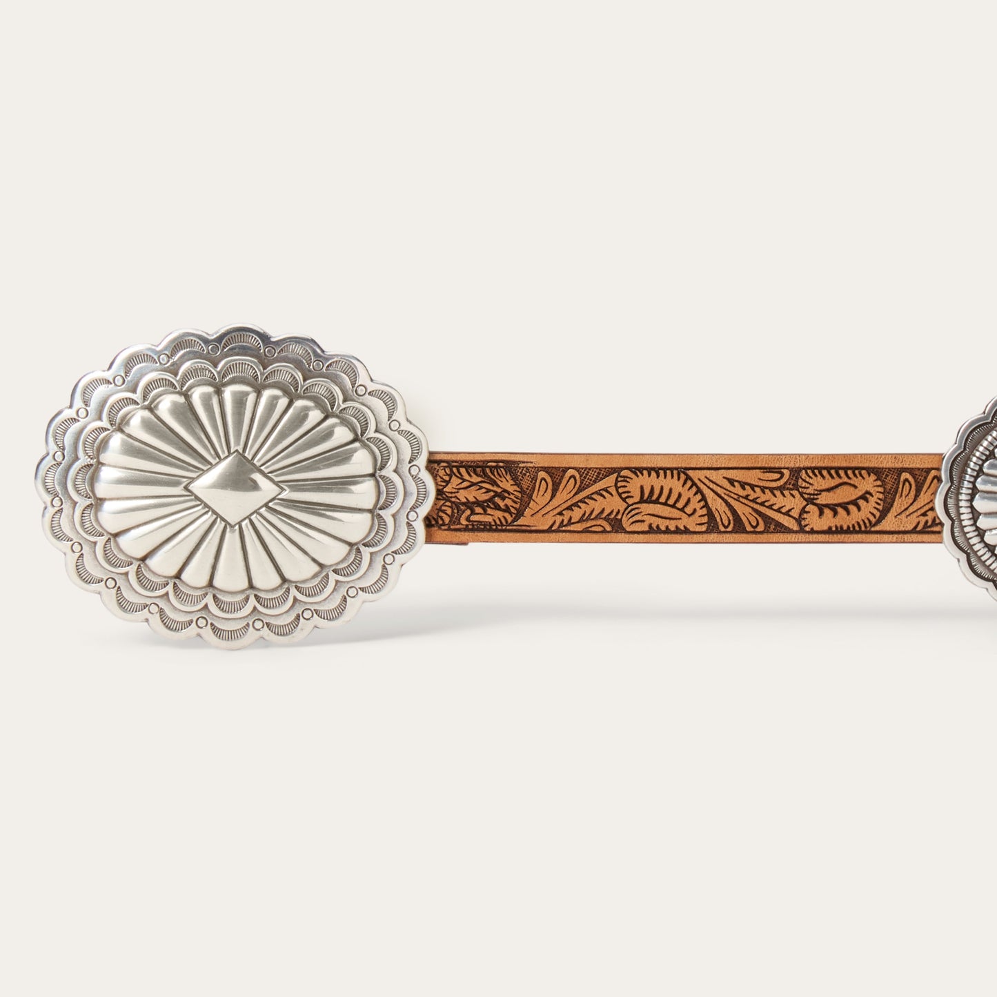Southwestern Tooled Concho Belt Brown Women
