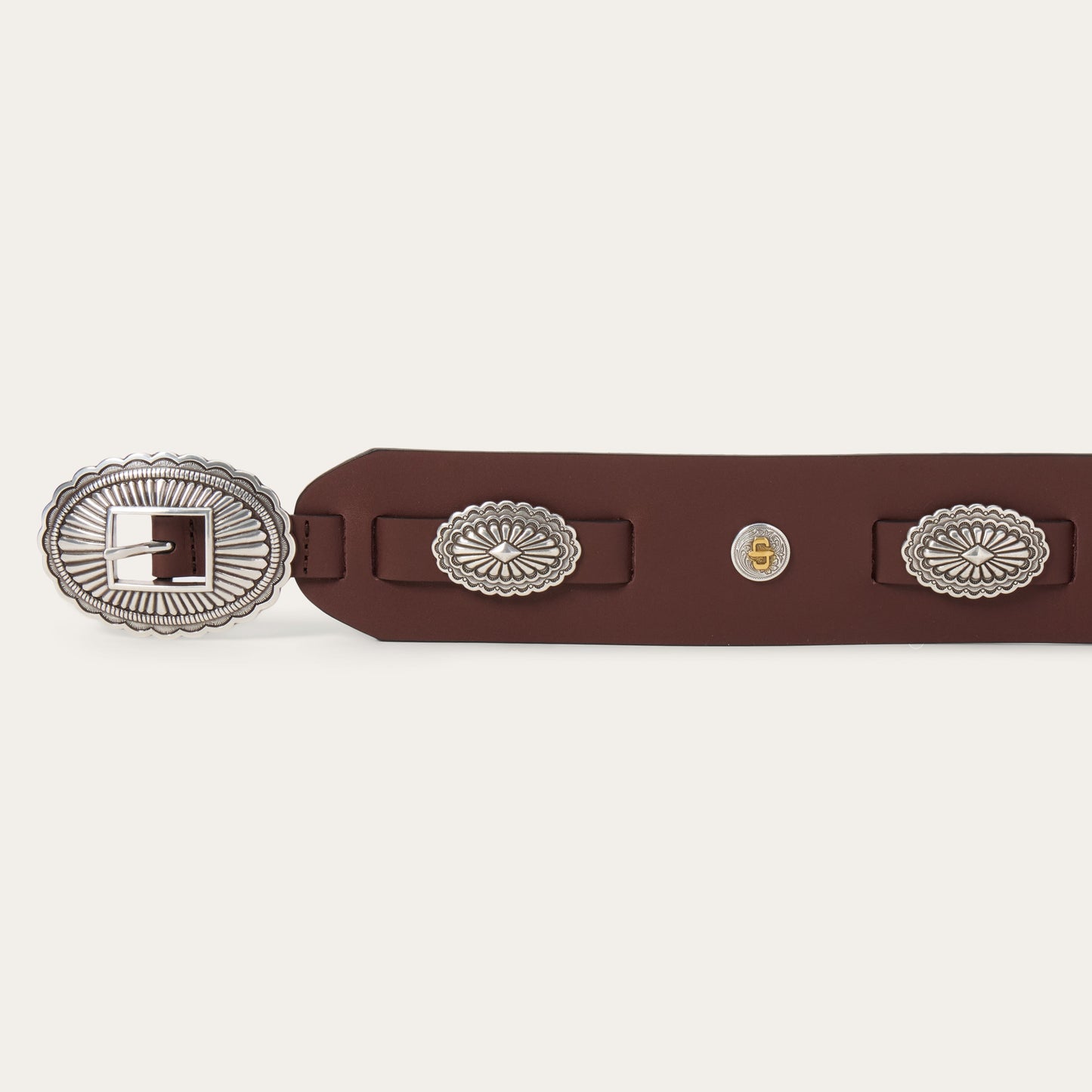 Southwestern Concho Wide Belt Brown Women