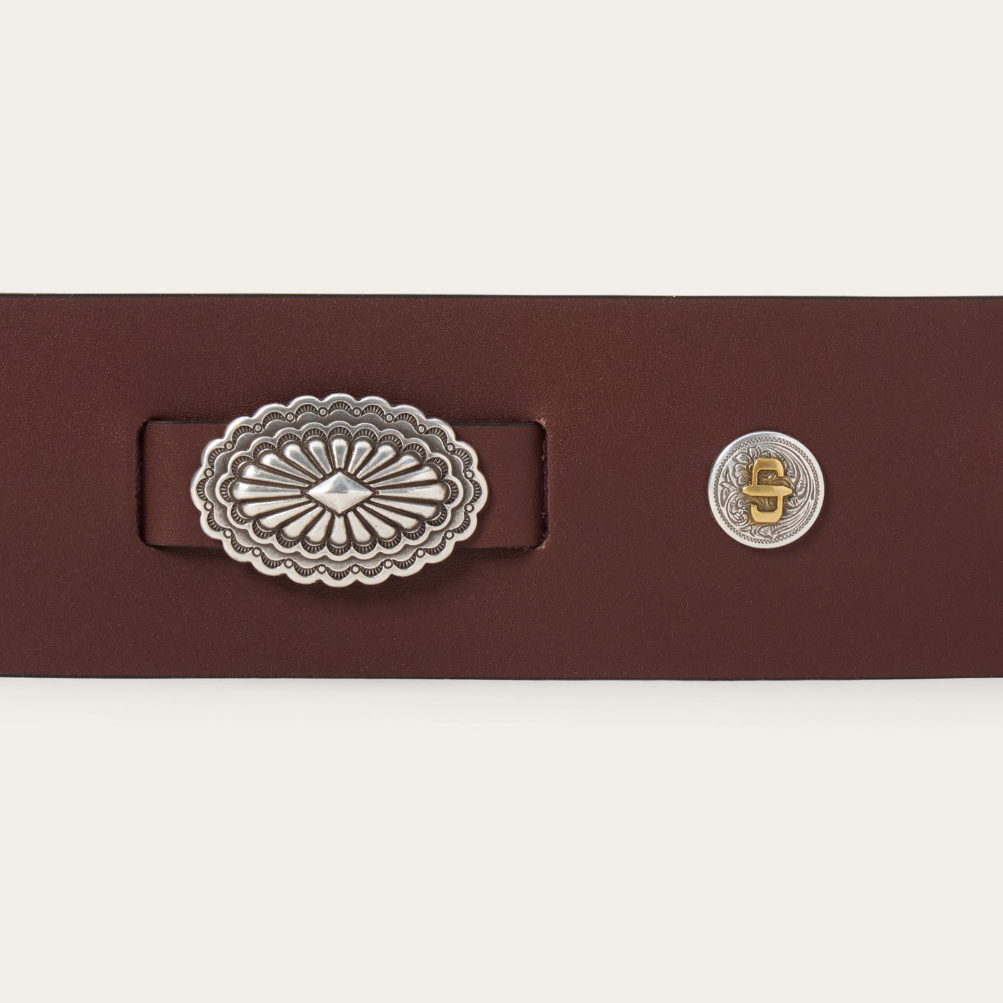 Southwestern Concho Wide Belt Brown Women