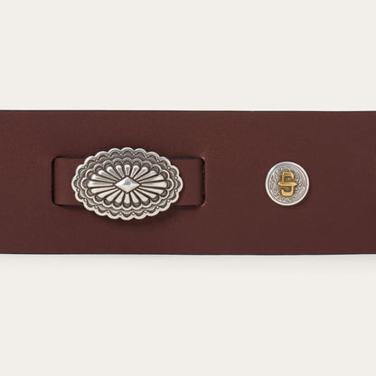 Southwestern Concho Wide Belt Brown Women