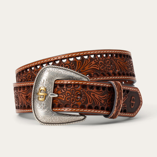 Women's Tooled Belt Natural Women