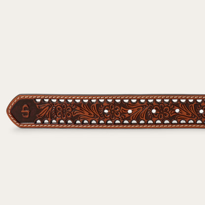 Women's Tooled Belt Natural Women