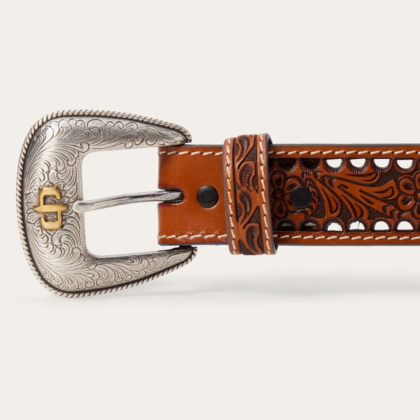 Women's Tooled Belt Natural Women