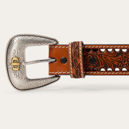 Women's Tooled Belt Natural Women