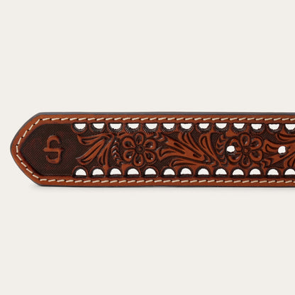 Women's Tooled Belt Natural Women