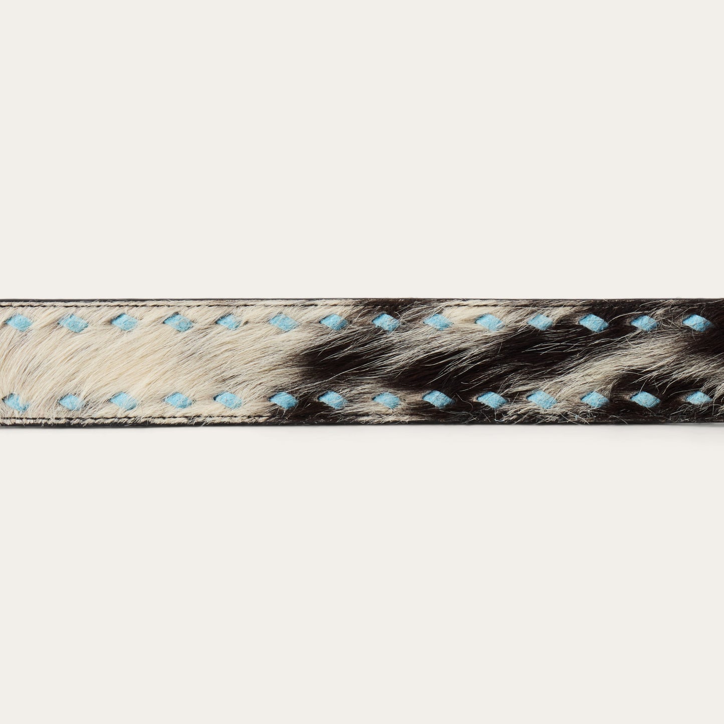 HairOnHide Laced Belt Black / White Women