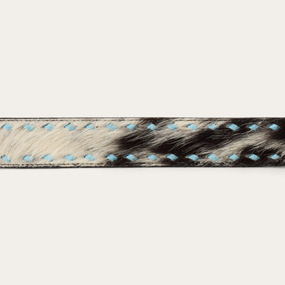 HairOnHide Laced Belt Black / White Women