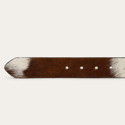 HairOnHide Southwestern Buckle Belt Brown / White Women
