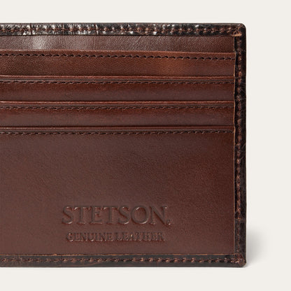 Tooled Embossed Croco BiFold Wallet Brown