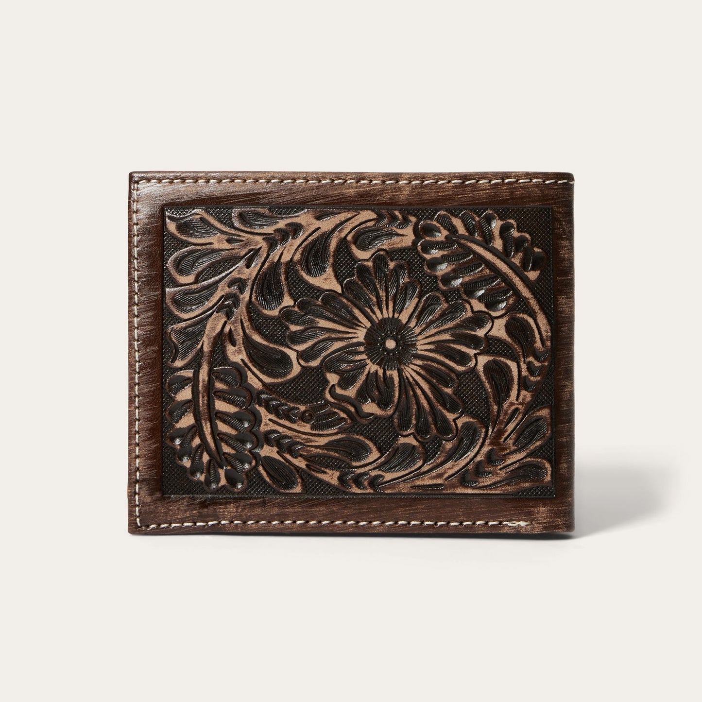 HairOnHide Concho BiFold Wallet Vintage Brown