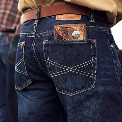 HairOnHide Concho Checkbook Vintage Brown