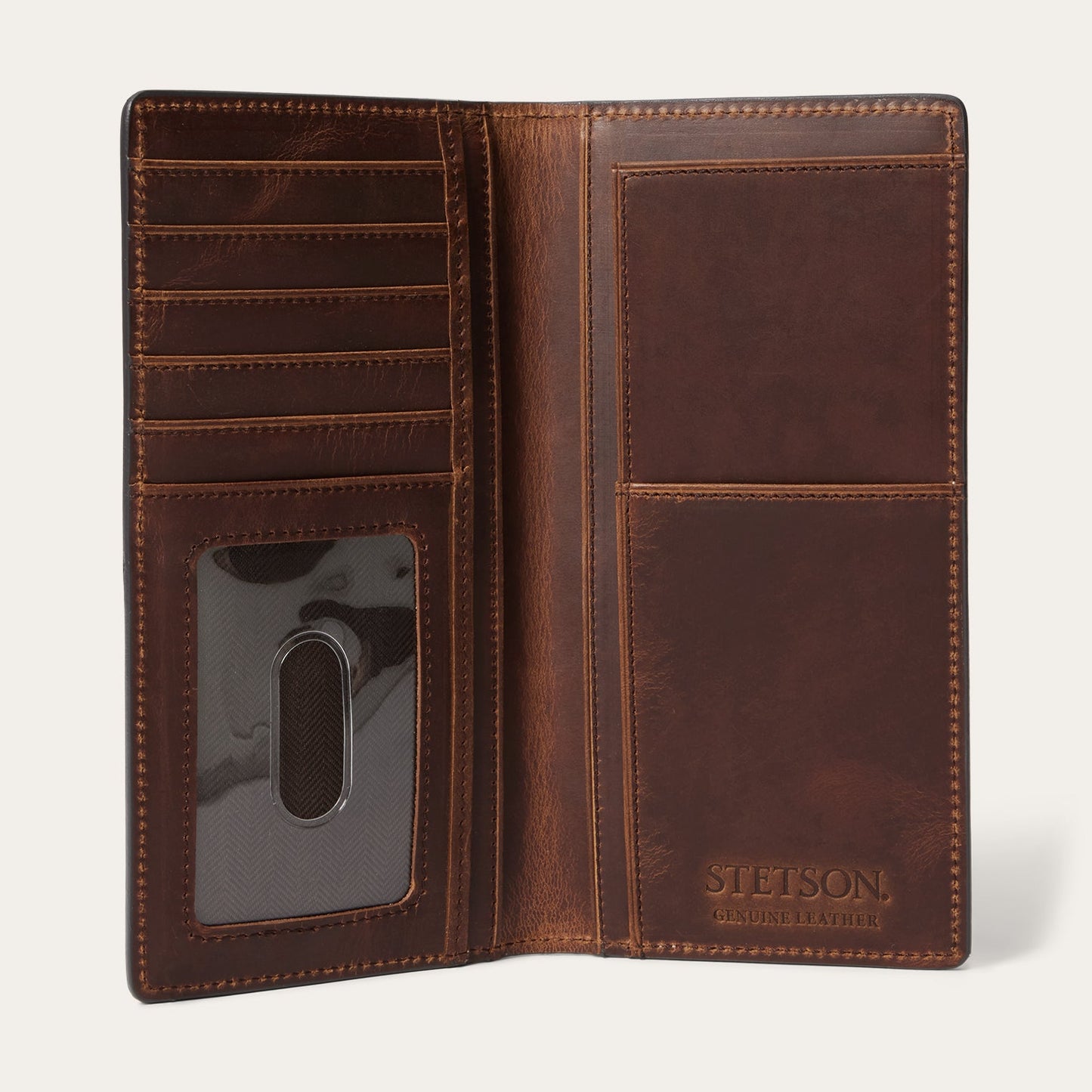 HairOnHide Concho Checkbook Vintage Brown