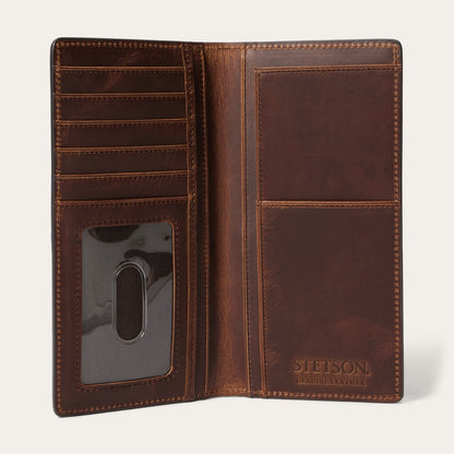 HairOnHide Concho Checkbook Vintage Brown
