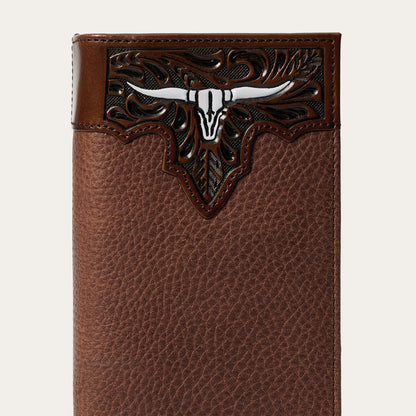 Steer Head Checkbook Brown