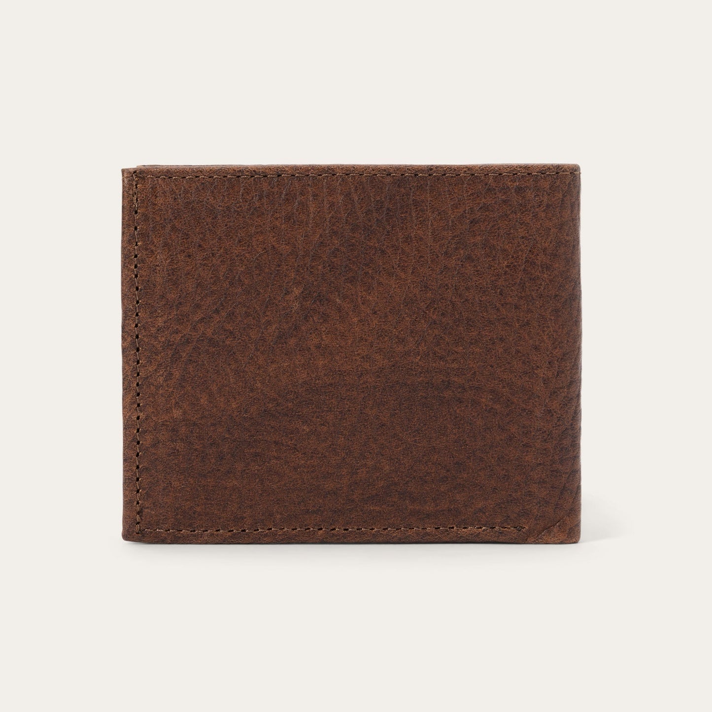 Bison Leather Rivet BiFold Wallet Hazelnut Bison