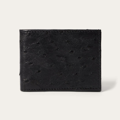 Ostrich BiFold Wallet Black Classic