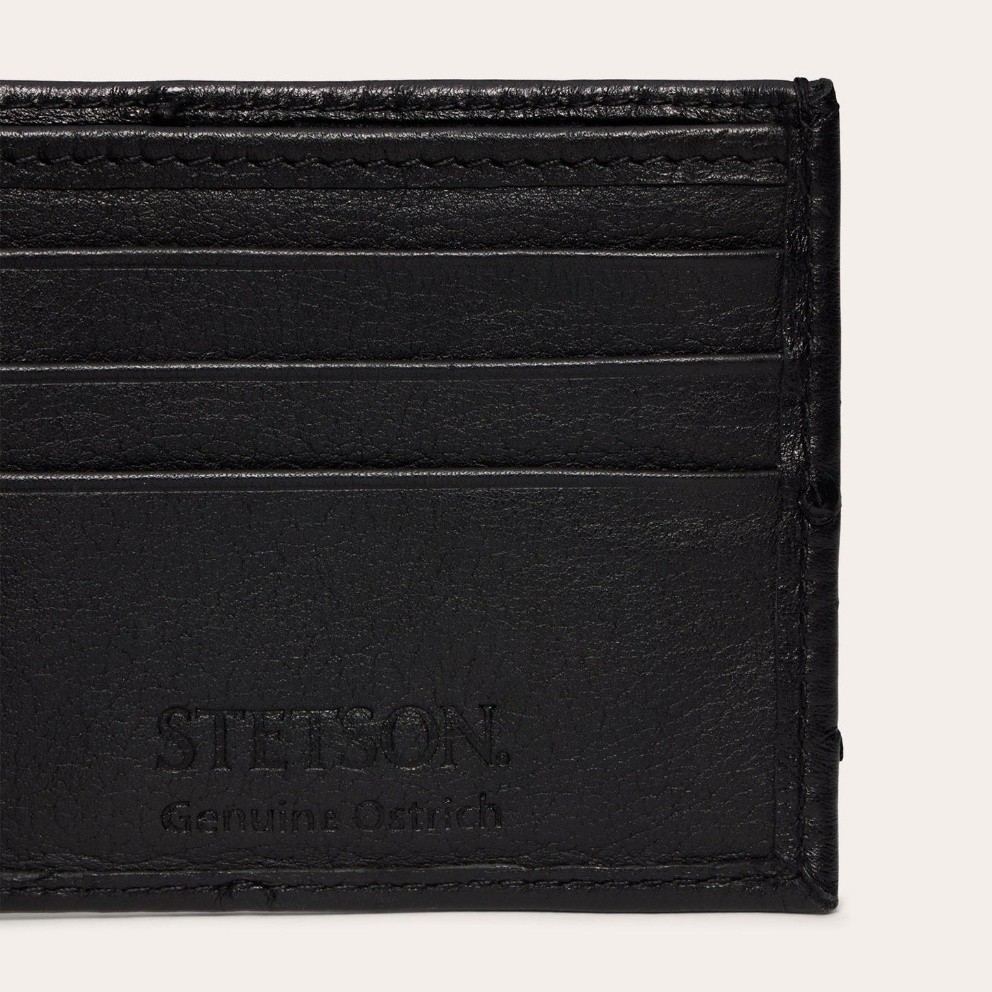 Ostrich BiFold Wallet Black Classic