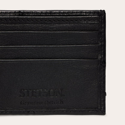 Ostrich BiFold Wallet Black Classic
