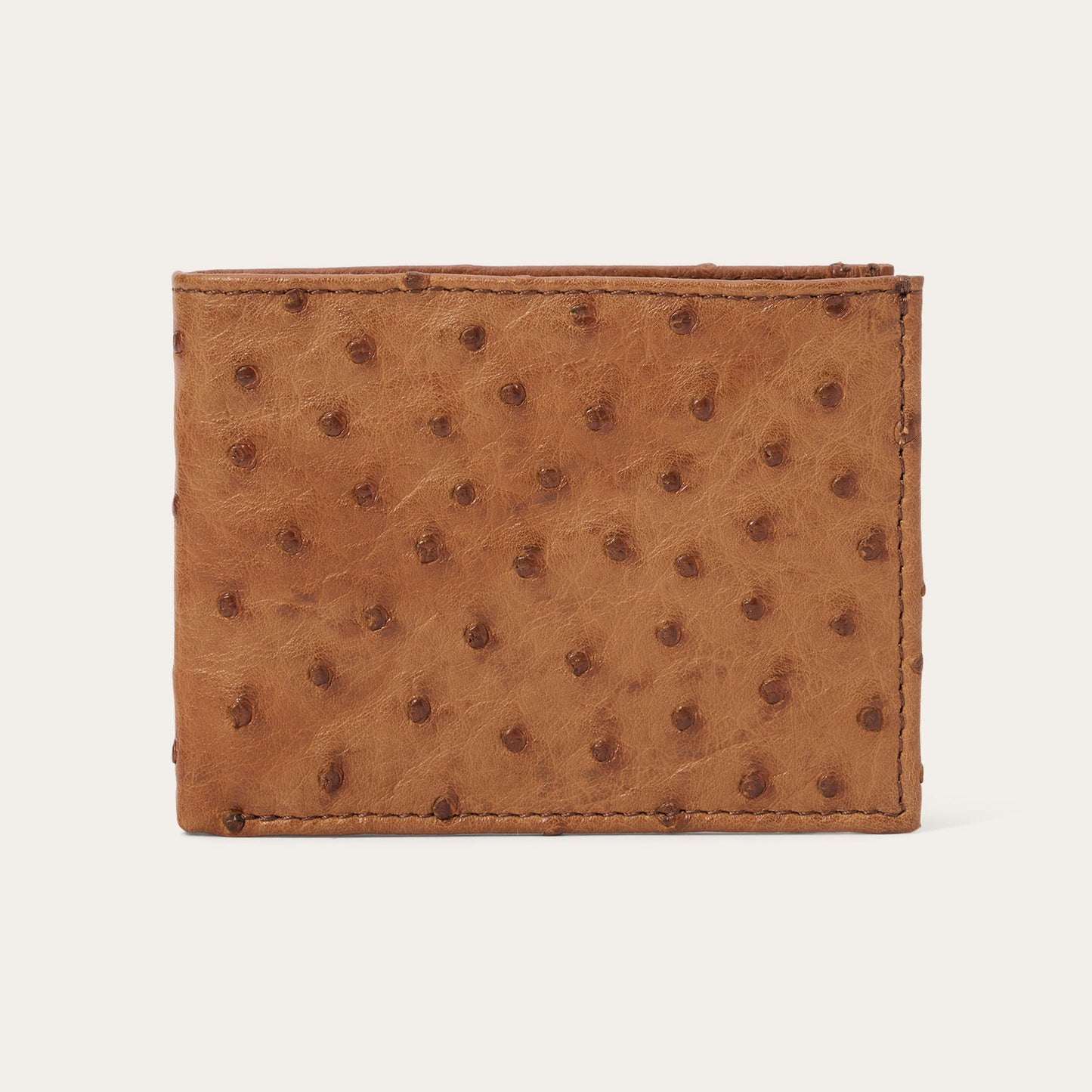 Ostrich BiFold Wallet Antique Cognac