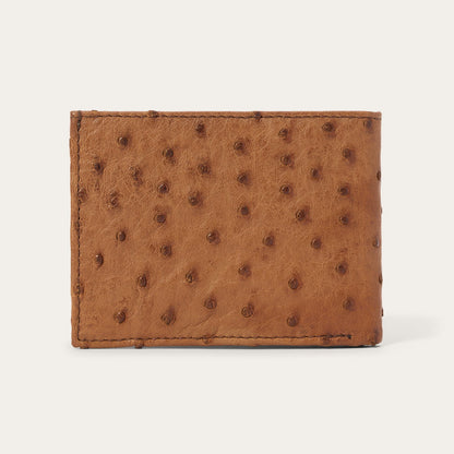 Ostrich BiFold Wallet Antique Cognac