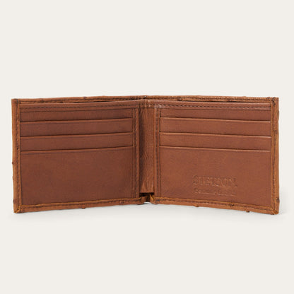 Ostrich BiFold Wallet Antique Cognac