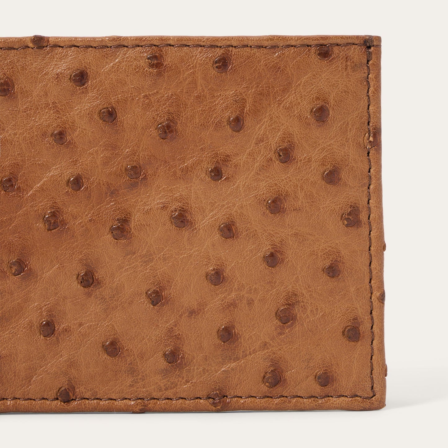 Ostrich BiFold Wallet Antique Cognac