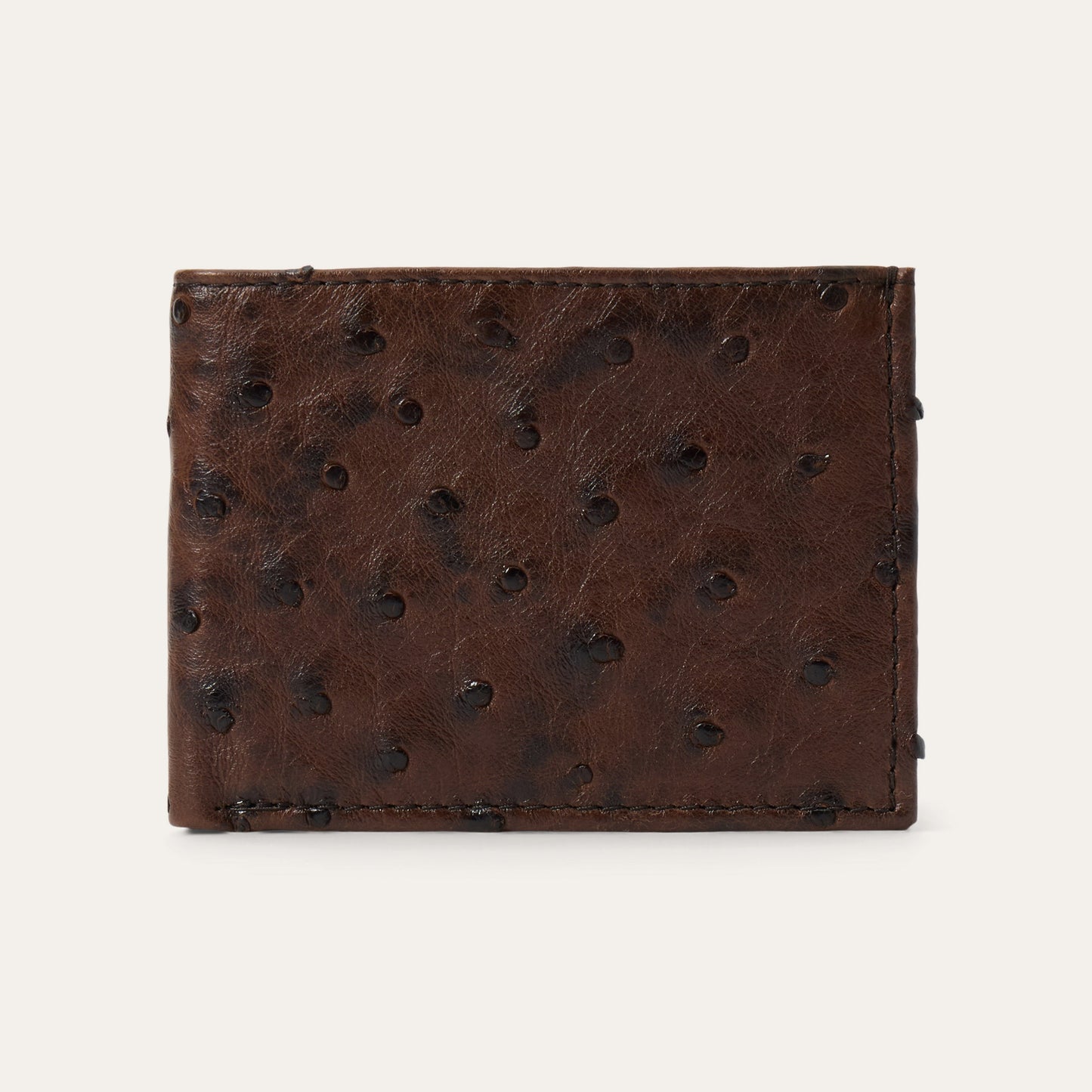 Ostrich BiFold Wallet Mocha Brown
