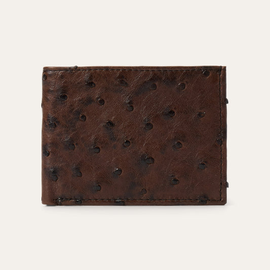 Ostrich BiFold Wallet Mocha Brown