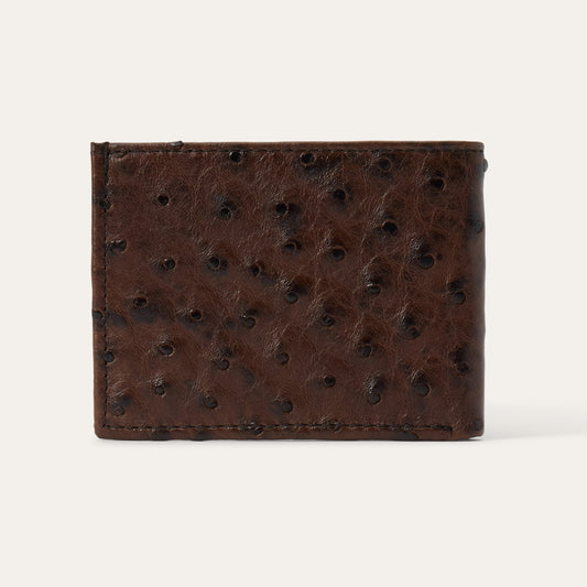 Ostrich BiFold Wallet Mocha Brown