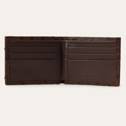 Ostrich BiFold Wallet Mocha Brown