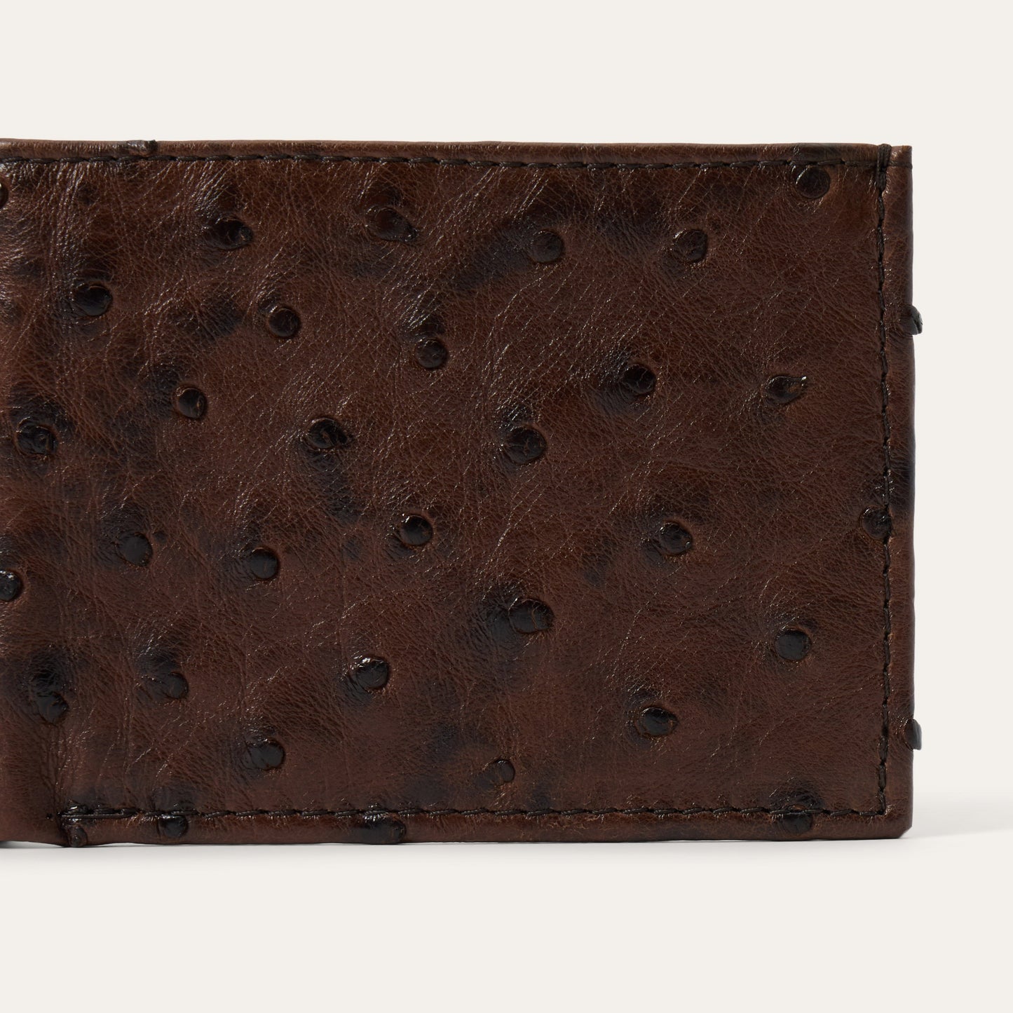 Ostrich BiFold Wallet Mocha Brown