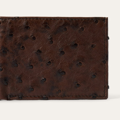 Ostrich BiFold Wallet Mocha Brown
