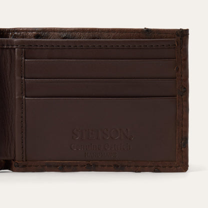 Ostrich BiFold Wallet Mocha Brown