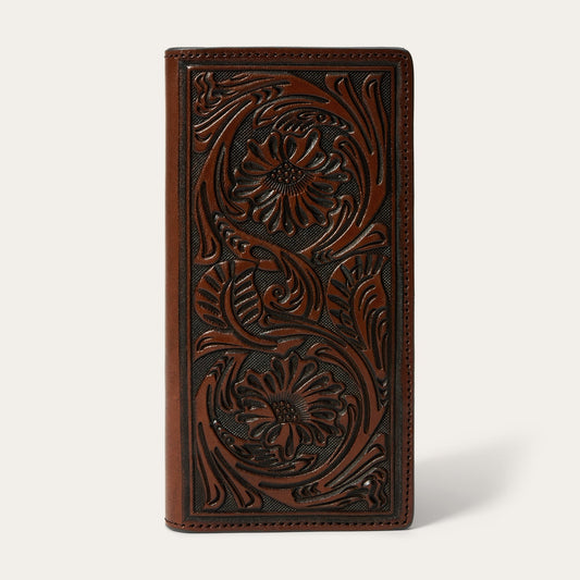 Tooled Checkbook Brown