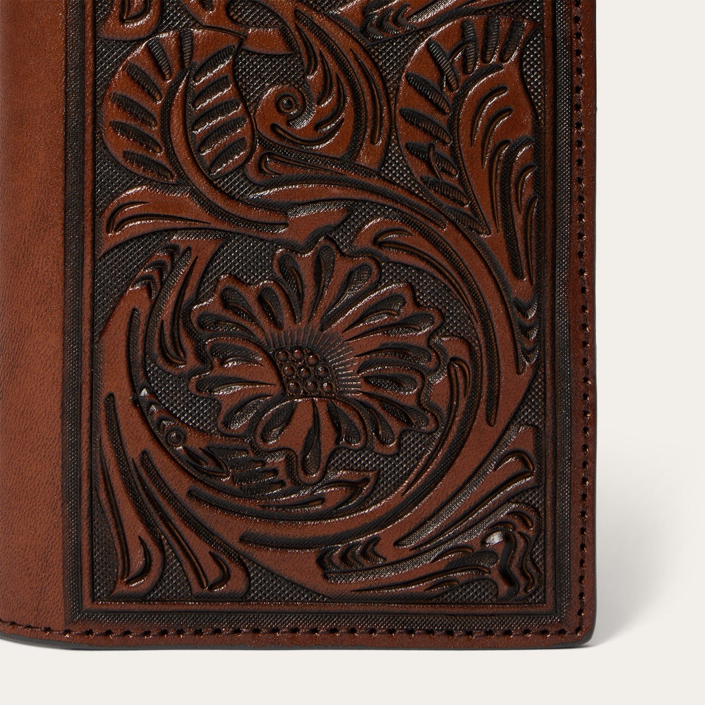 Tooled Checkbook Brown