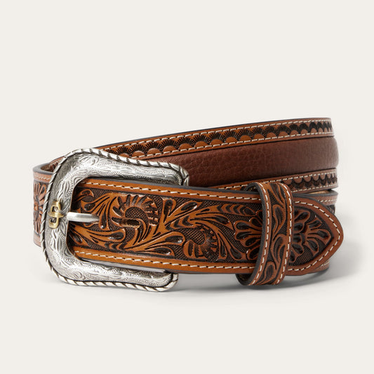 Tooled Tab Belt Cognac Men