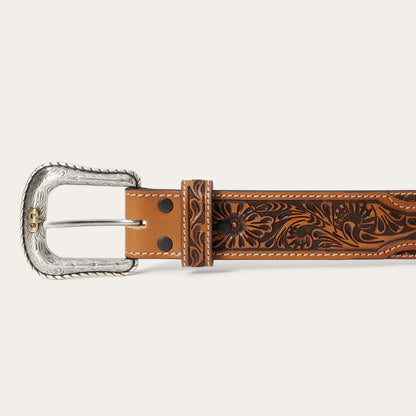 Tooled Tab Belt Cognac Men