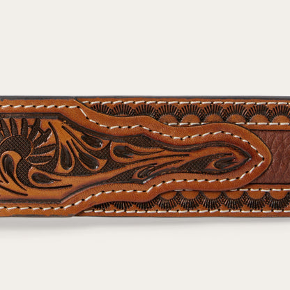 Tooled Tab Belt Cognac Men