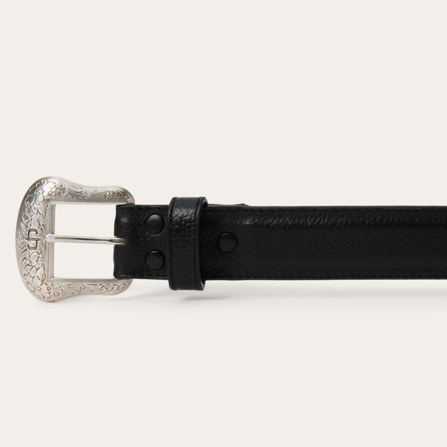 Bison Leather Concho Belt Black Men