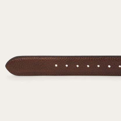 Bison Leather Concho Belt Hazelnut Bison Men