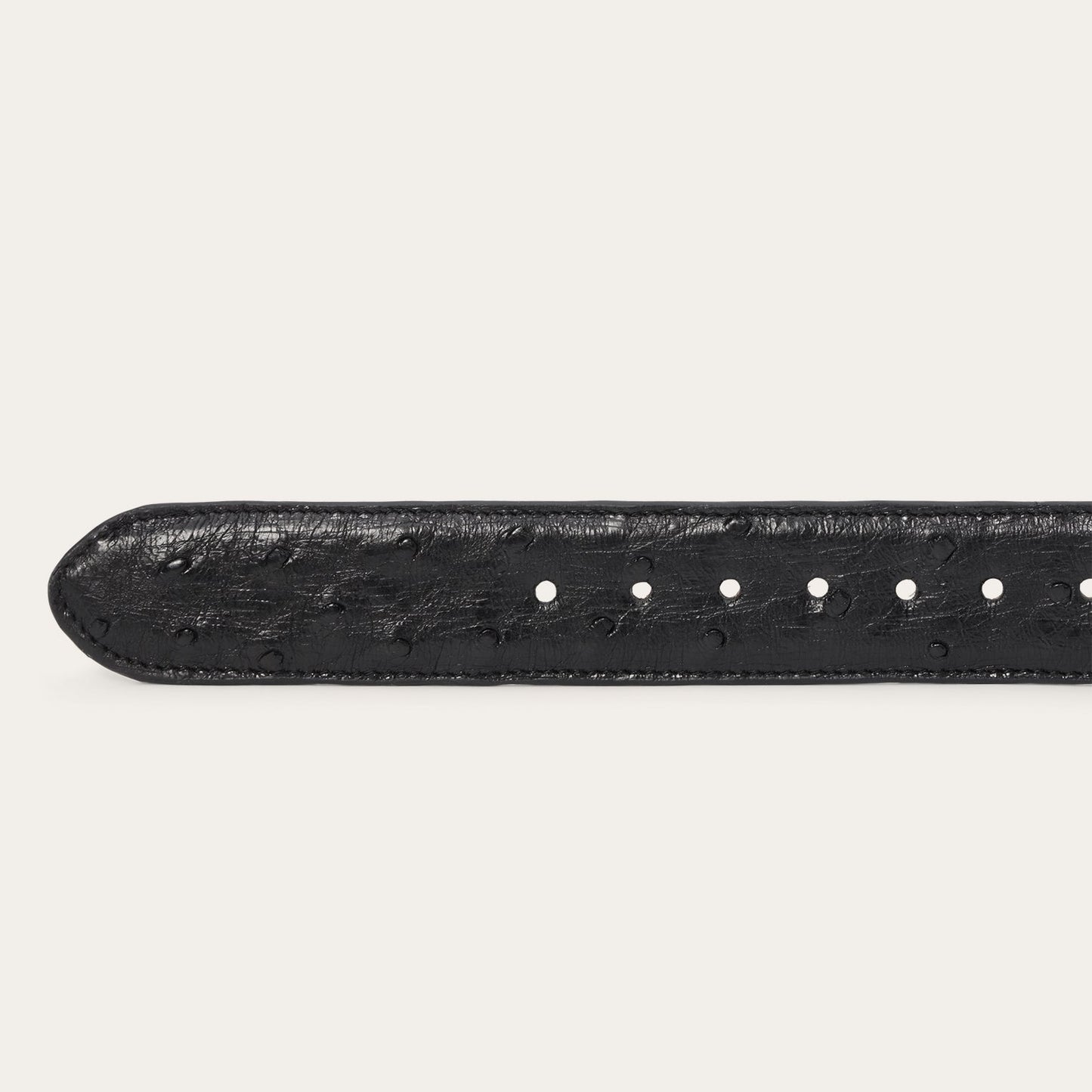 Ostrich Western Tab Belt Black Men