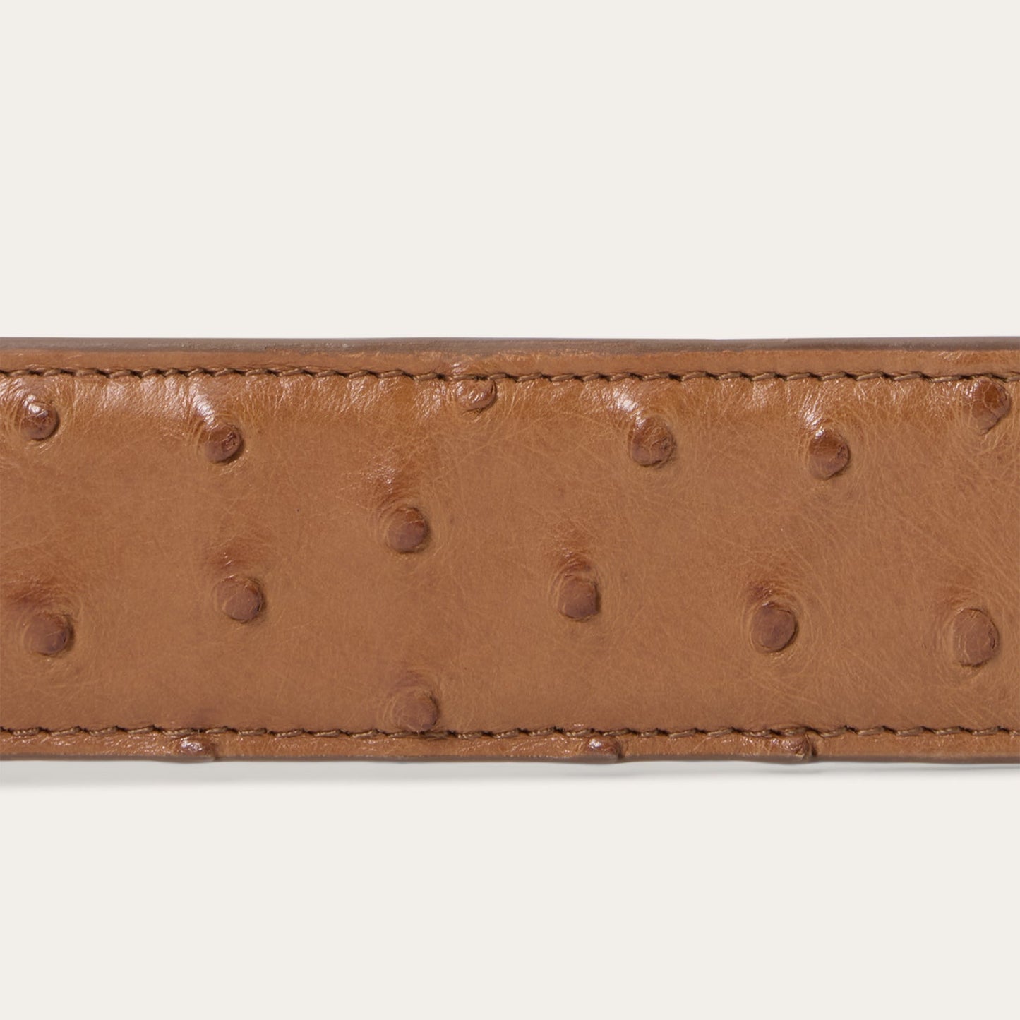 Ostrich Western Tab Belt Antique Cognac Men